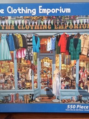"The Clothing Emporium" 550 Pc Complete Vintage Puzzle by Vermont Christmas Co.